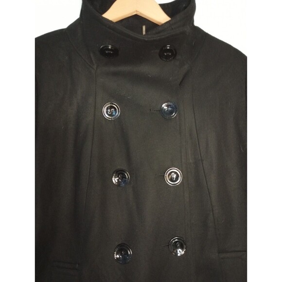 Calvin Klein Blk Peacoat Women's Size 16 Winter Wool Lined Pockets  Jacket Coat - Picture 5 of 9